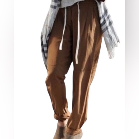 Wilfred Pants - WILFRED Women’s Marais Silk Tan/Brown Jogger Pants Sz 2